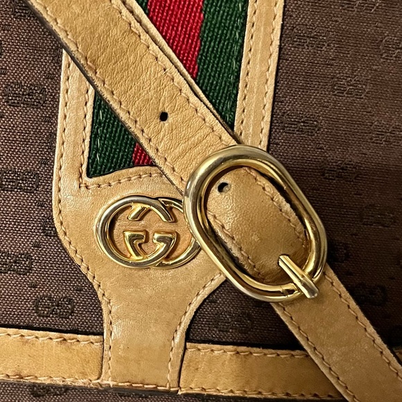 Gucci Microguccisima Sherryline Authentic GG Canvas and leather Crossbody Bag - Picture 9 of 16